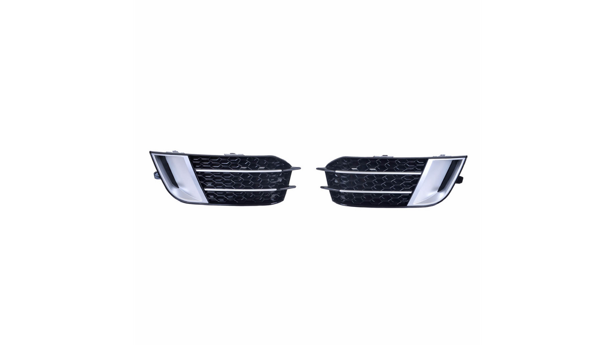 Sport Fog Light Covers Silver suitable for AUDI A1 (8X) Sportback Hatchback Pre-Facelift 2010-2015