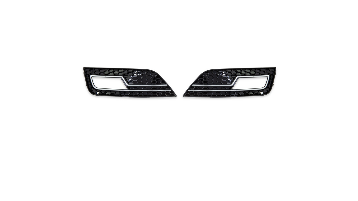 Sport Fog Light Covers Chrome & Black suitable for AUDI A4 B8 (8K) Sedan Avant Facelift 2011-2015