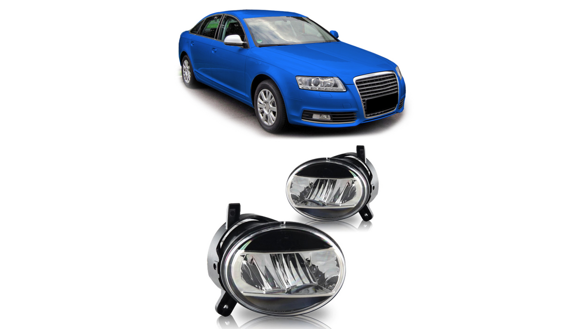 Fog Lights Set Clear suitable for AUDI A6 C6 (4F) Sedan Allroad Avant A4 B8 (8K) Sedan Avant Q5 (8R) SEAT EXEO (3R2) 2004-2011