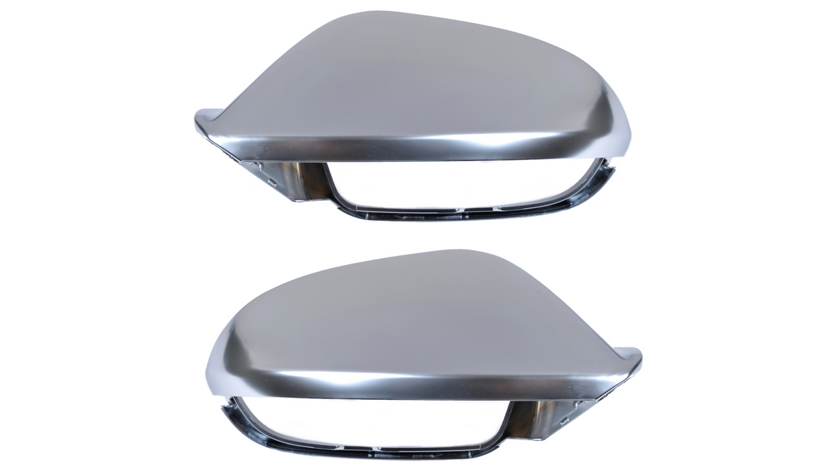 Side Mirror Cover Set Matt Silver suitable for AUDI A6 C7 (4G) Sedan Allroad Avant 2012-2018