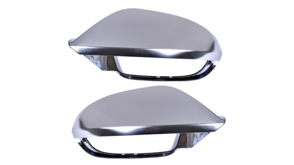 Mirror Cover Set Matt Silver Lane Assist suitable for AUDI A6 C7 (4G) Sedan Allroad Avant 2012-2018