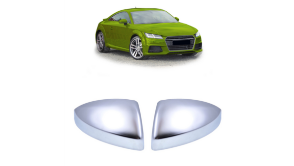 Side Mirror Cover Set Matt Silver suitable for AUDI TT (FV, 8S) Coupe Roadster 2014-now