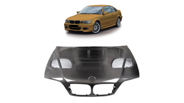 Sport Hood Bonnet Carbon Fiber suitable for BMW 3 (E46) Coupe Convertible Facelift 2003-2006