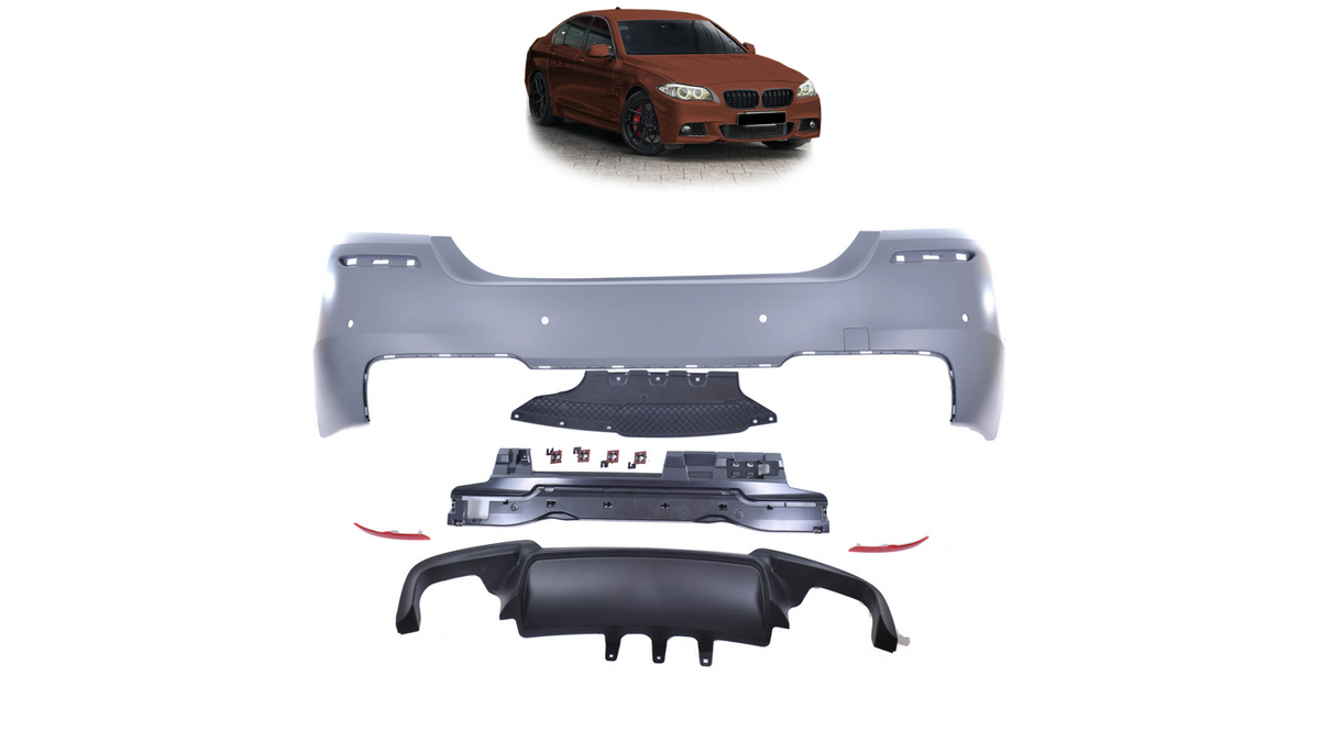 Sport Bumper Rear PDC With Diffuser suitable for BMW 5 (F10) Sedan 2010-2017