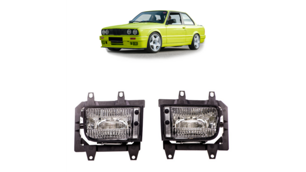 Fog Lights Set Clear suitable for BMW 3 (E30) Sedan Touring Convertible Facelift 1988-1991