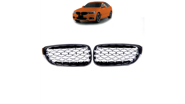 Sport Grille Gloss Black & Chrome suitable for BMW 3 (F34) Gran Turismo 2013-2020