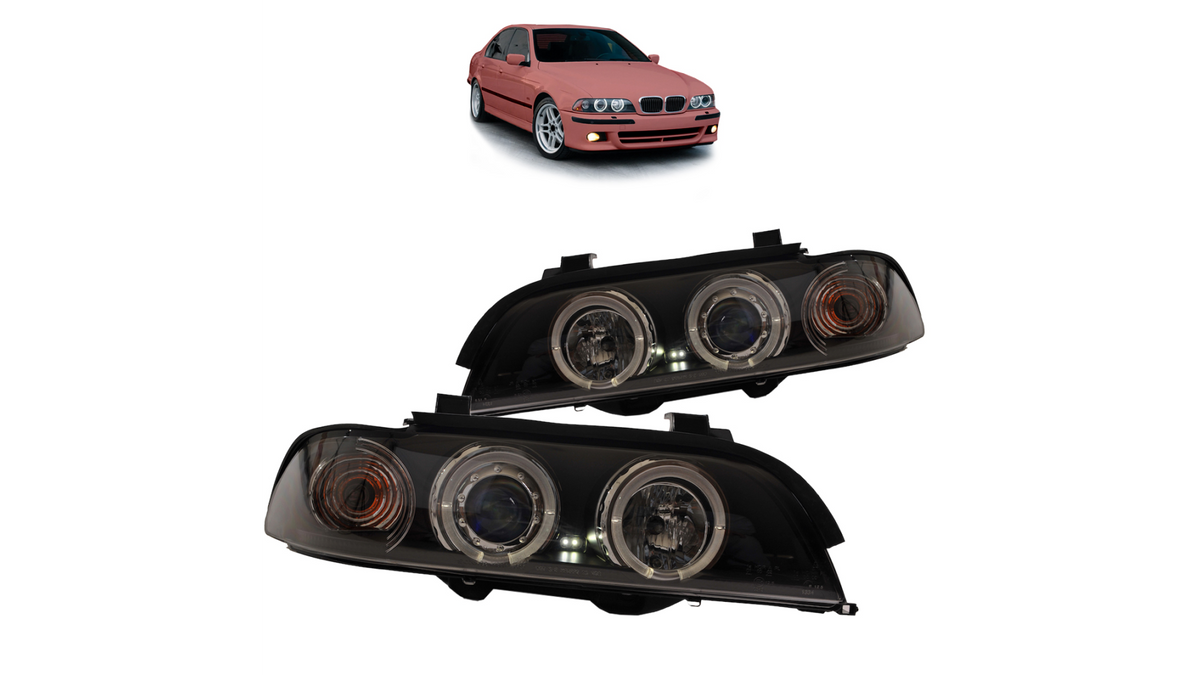 Headlights Halogen Black suitable for BMW 5 (E39) Sedan Touring 1995-2003