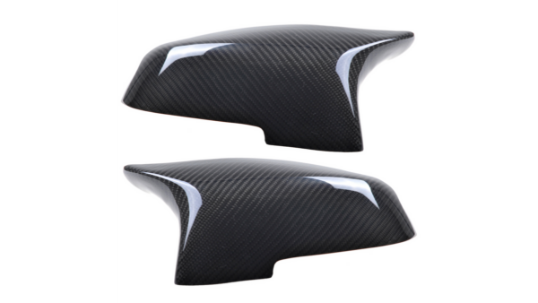 Side Mirror Cover Set Carbon Fiber suitable for BMW 5 (F10) Sedan 5 (F07) Gran Turismo 5 (F11) Touring (F13) Coupe (F12) Convertible (F06) Gran Coupe 7 (F01, F02, F03, F04) 2014-2017