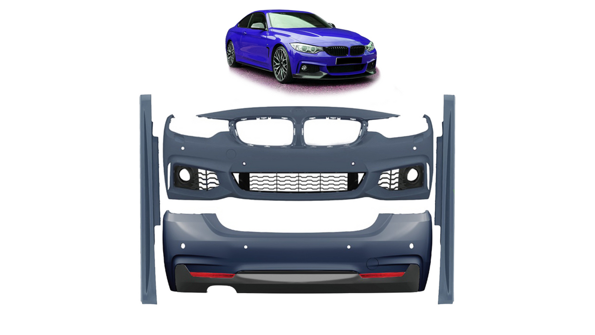 Sport Bodykit Bumper Set PDC SRA suitable for BMW 4 (F32) Coupe 4 (F33) Convertible 2013-2020