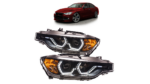 Headlights Halogen Black DRL suitable for BMW 3 (F30) Sedan (F31) Touring Facelift 2015-2018