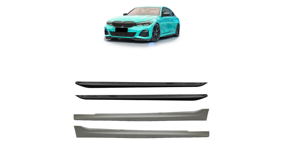 Sport Side Skirts Extensions Carbon Look suitable for BMW 3 (G20) Sedan (G21) Touring 2018-now