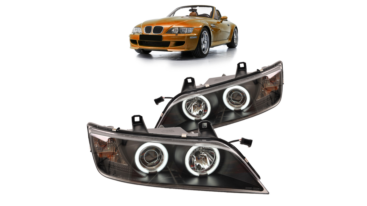 Headlights Halogen Black CCFL suitable for BMW Z3 (E36) Roadster Coupe 1996-2002
