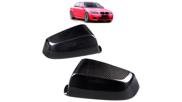 Side Mirror Cover Set Carbon Fiber suitable for BMW 5 (E60) Sedan (E61) Touring 2007-2010