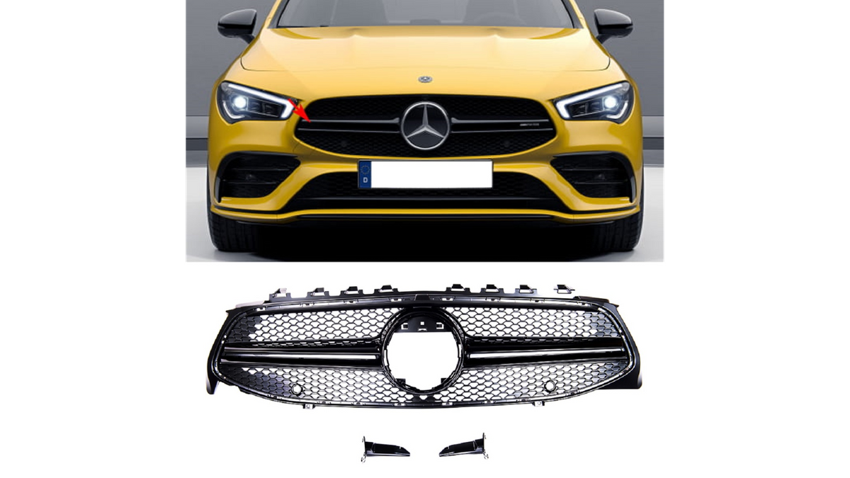 Sport Grille Black A-Type W/PDC suitable for MERCEDES CLA (C118, X118) 2019-now