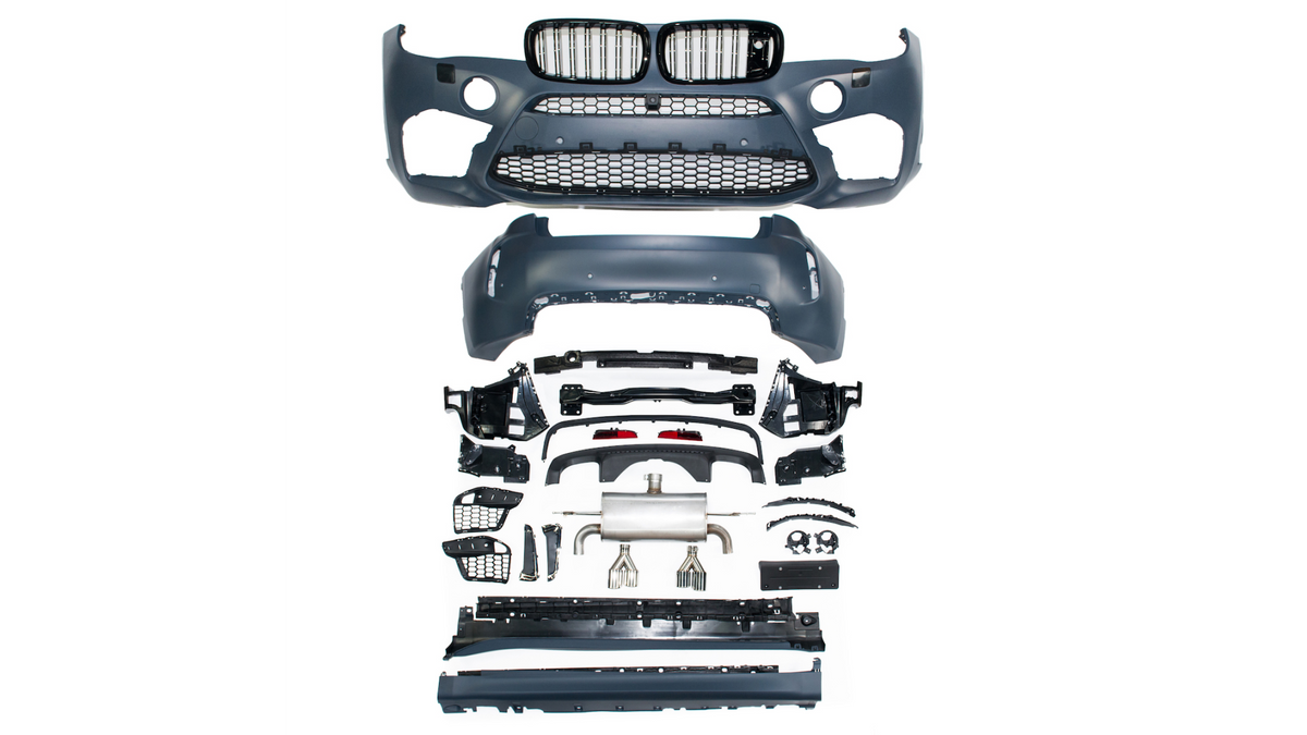 Sport Bodykit Bumper Set Exhaust Muffler suitable for BMW X6 (F16) 2014-2019