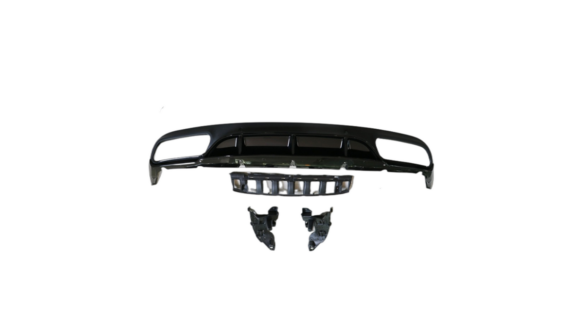 Sport Rear Spoiler Diffuser Gloss Black suitable for MERCEDES C-Class (C205) Coupe (A205) Convertible