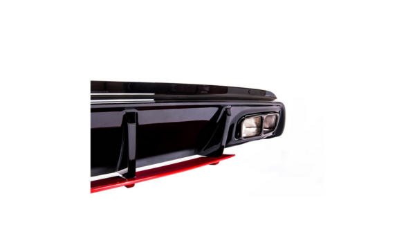 Sport Rear Spoiler Diffuser Red W/Black Pipes suitable for MERCEDES A-Class (W176) 2013-2018