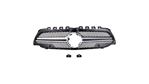 Sport Grille Matt Silver A-Type suitable for MERCEDES A-Class (V177) Saloon (W177) Hatchback 2018-now