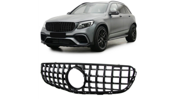 Sport Grille GT Gloss Black Camera suitable for MERCEDES GLC (X253) GLC Coupe (C253) Pre-Facelift 2015-2019