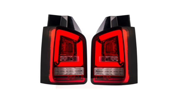 Tail Lights Dynamic LED Red Clear suitable for VW TRANSPORTER MULTIVAN T5 2010-2015