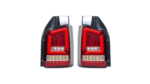 Tail Lights Dynamic LED Red Clear suitable for VW TRANSPORTER MULTIVAN T5 2003-2010