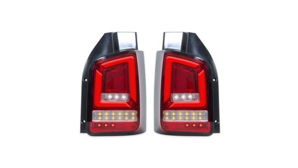 Tail Lights Dynamic LED Red Clear suitable for VW TRANSPORTER MULTIVAN T5 2003-2010