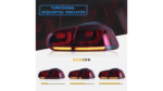 Tail Lights Dynamic LED Red Clear suitable for VW GOLF VI 2008-2012