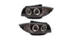 Headlights Halogen Black suitable for BMW 1 (E81, E87) Hatchback 1 (E88) Convertible 1 (E82) Coupe 2004-2011