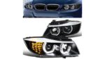 Headlights Halogen Black suitable for BMW 3 (E90) Sedan (E91) Touring Pre-Facelift 2005-2008