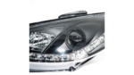 Headlights Halogen Projector Black suitable for PEUGEOT 206 Hatchback CC SW 1998-2012
