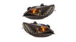 Headlights Halogen Black suitable for SEAT IBIZA IV (6J) 2013-now