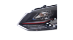 Headlights Halogen Red suitable for VW POLO V (6R, 6C) 2010-now