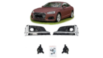 Sport Fog Light Covers Silver suitable for AUDI A5 (F5) Coupe Sportback Convertible Pre-Facelift 2015-2019
