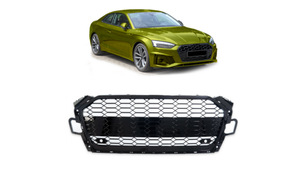 Sport Grille All Gloss Black suitable for AUDI A5 (F5) Coupe Sportback Convertible Facelift 2019-2023