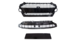 Sport Grille Gloss Black W/Camera suitable for AUDI A4 B9 (8W) Sedan Avant Facelift 2019-2023