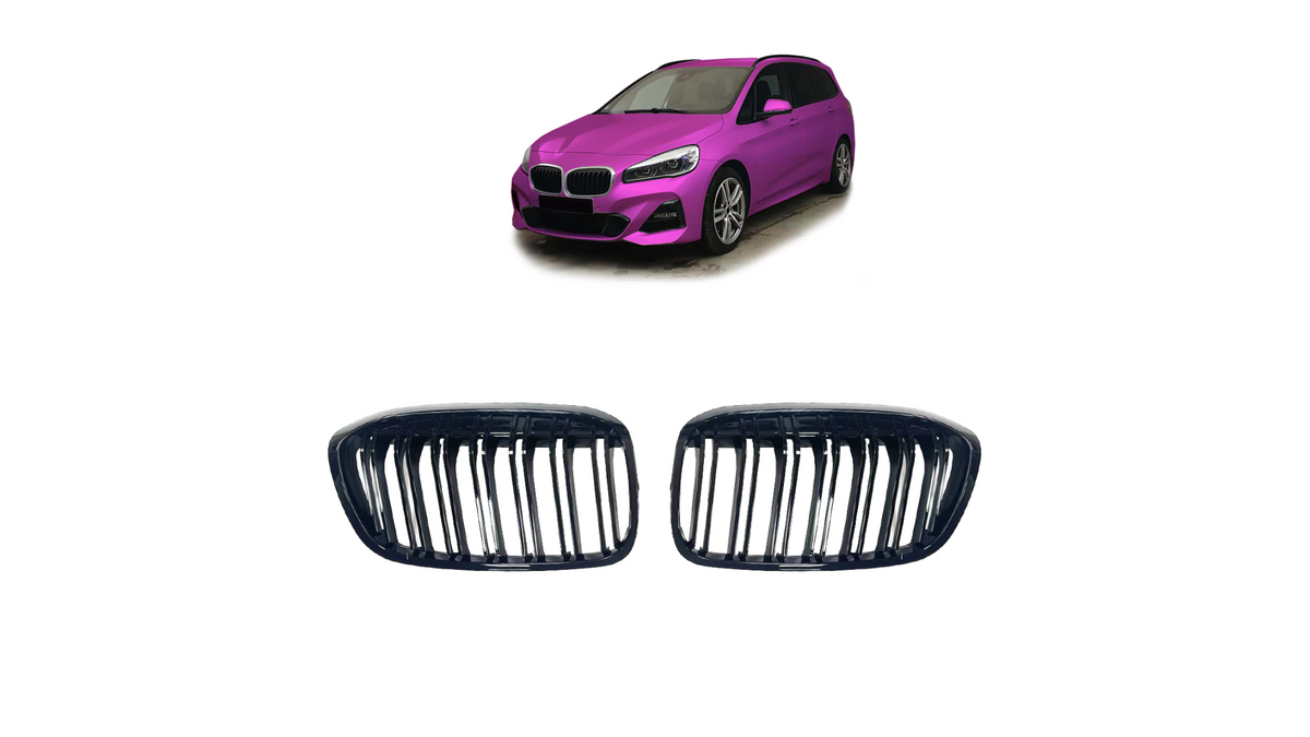 Sport Grille Dual Line Gloss Black suitable for BMW 2 (F45;F46) LCI Facelift 2018-2021