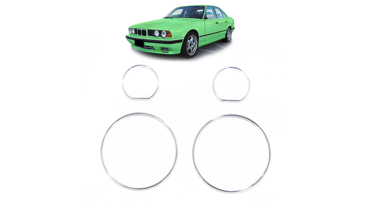 Sport Dashboard Rings Chrome suitable for BMW 5 (E34) Sedan Touring 1989-1995
