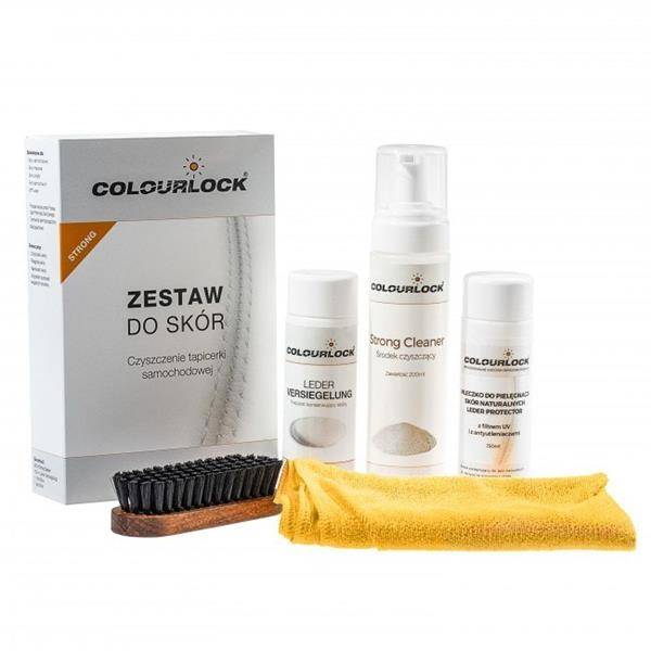 Colourlock Set Strong for cleaning car leather with care milk