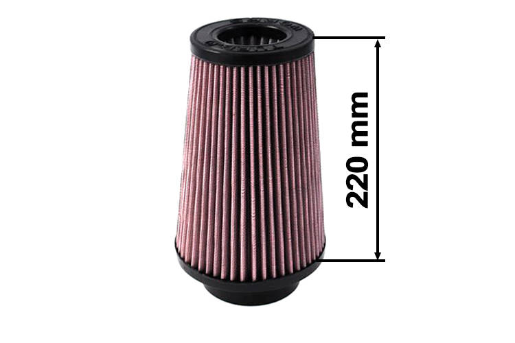 TurboWorks Air Filter H:220mm DIA:60-77mm Purple