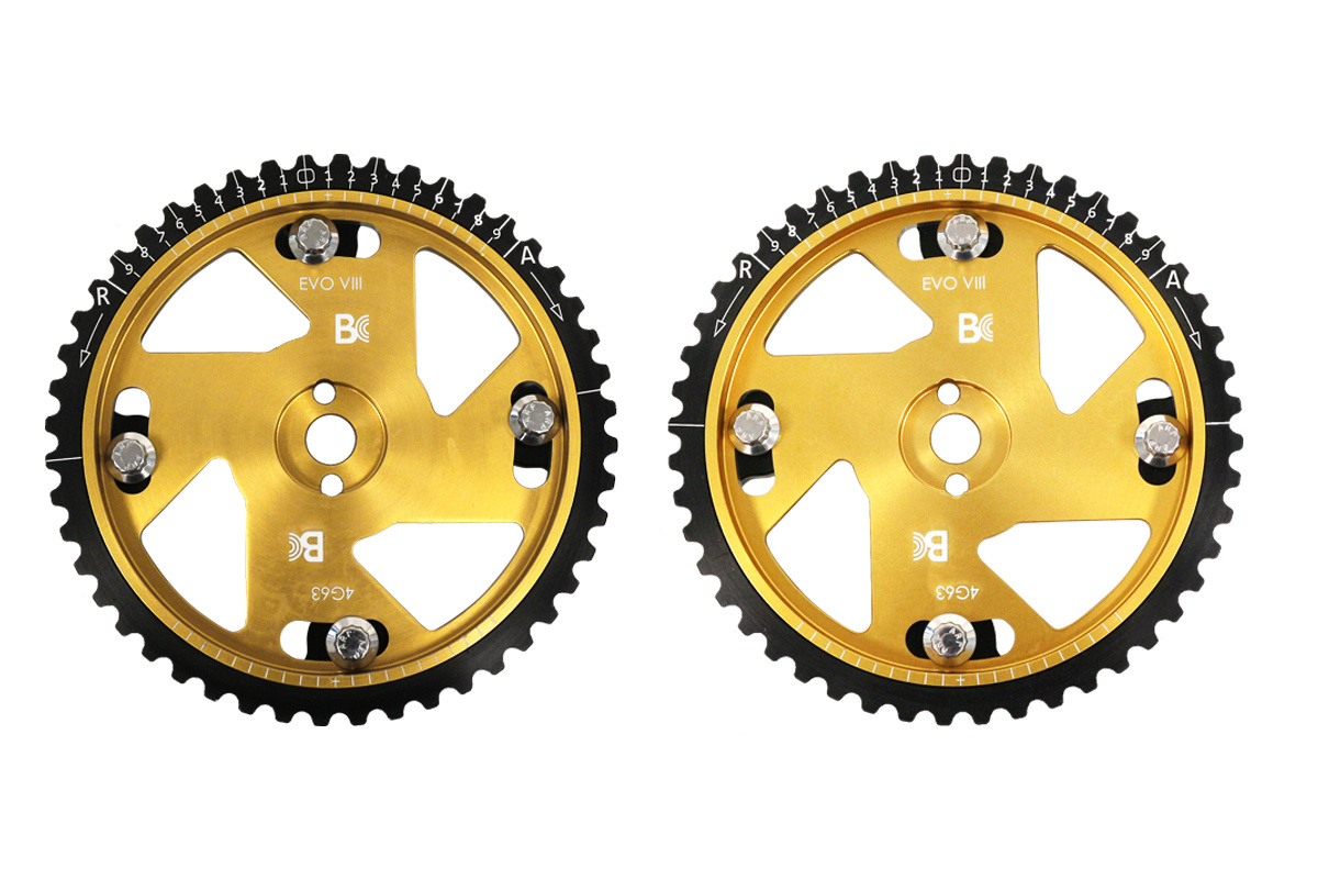 Brian Crower Adjustable Cam Gears - Gold Anodize (Mitsubishi 4G63/Evo Viii) - Pair BC8810
