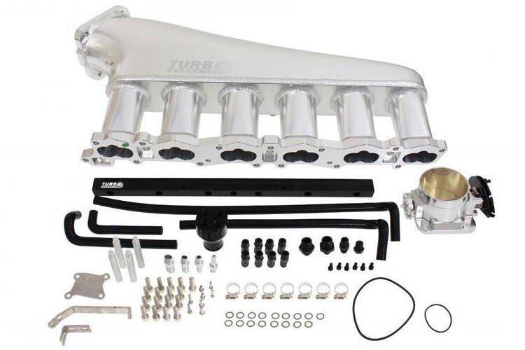 Intake manifold Nissan RB26 with throttle body and fuel rail