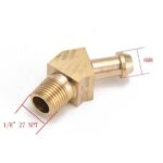 Nipple 1/8" to 6mm hose 45 degrees Brass