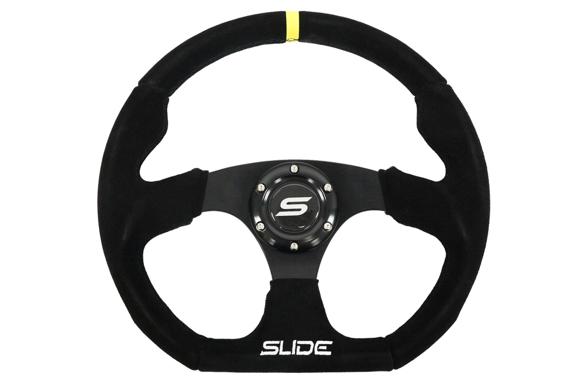 Steering wheel SLIDE 350mm offset:25mm Suede Yellow