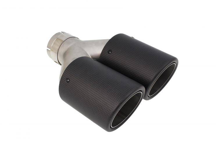 Double Exhaust Tip 2x101mm wejście 63mm Carbon L