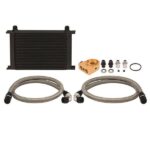 Mishimoto Oil Cooler Kit Universal Thermostatic Black 25 Row