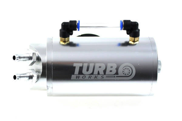 Oil catch tank 0.7L 15mm TurboWorks Silver