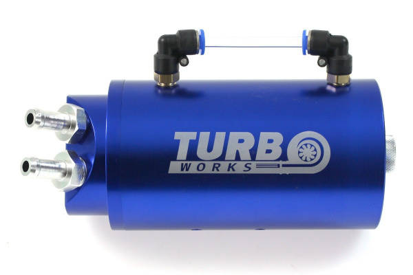 Oil catch tank 0.7L 20mm TurboWorks Blue