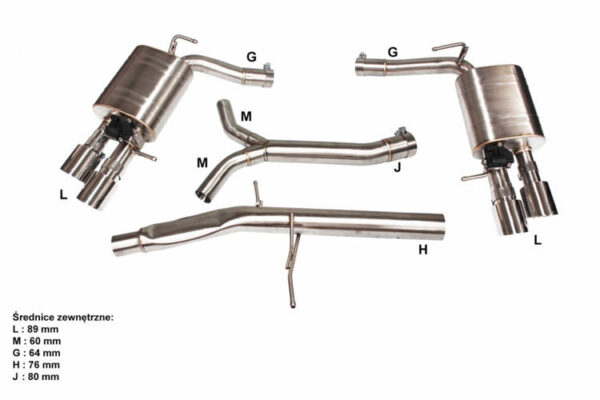 CatBack Exhaust System Audi A5 1.8T/2.0T 08-16 Active