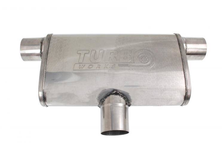Rear Center Muffler 76mm TurboWorks LT 409SS 355mm